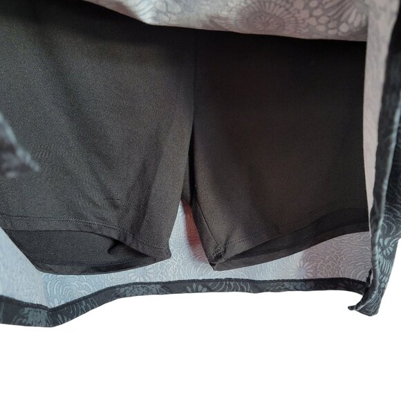 Tranquility By Colorado Clothing Black Mums Floral Skort Skirt 2X PullOn Stretch - Picture 5 of 7